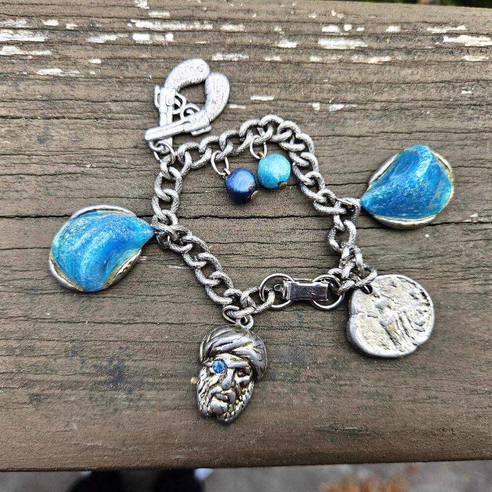 Vintage Pirate Charm Bracelet